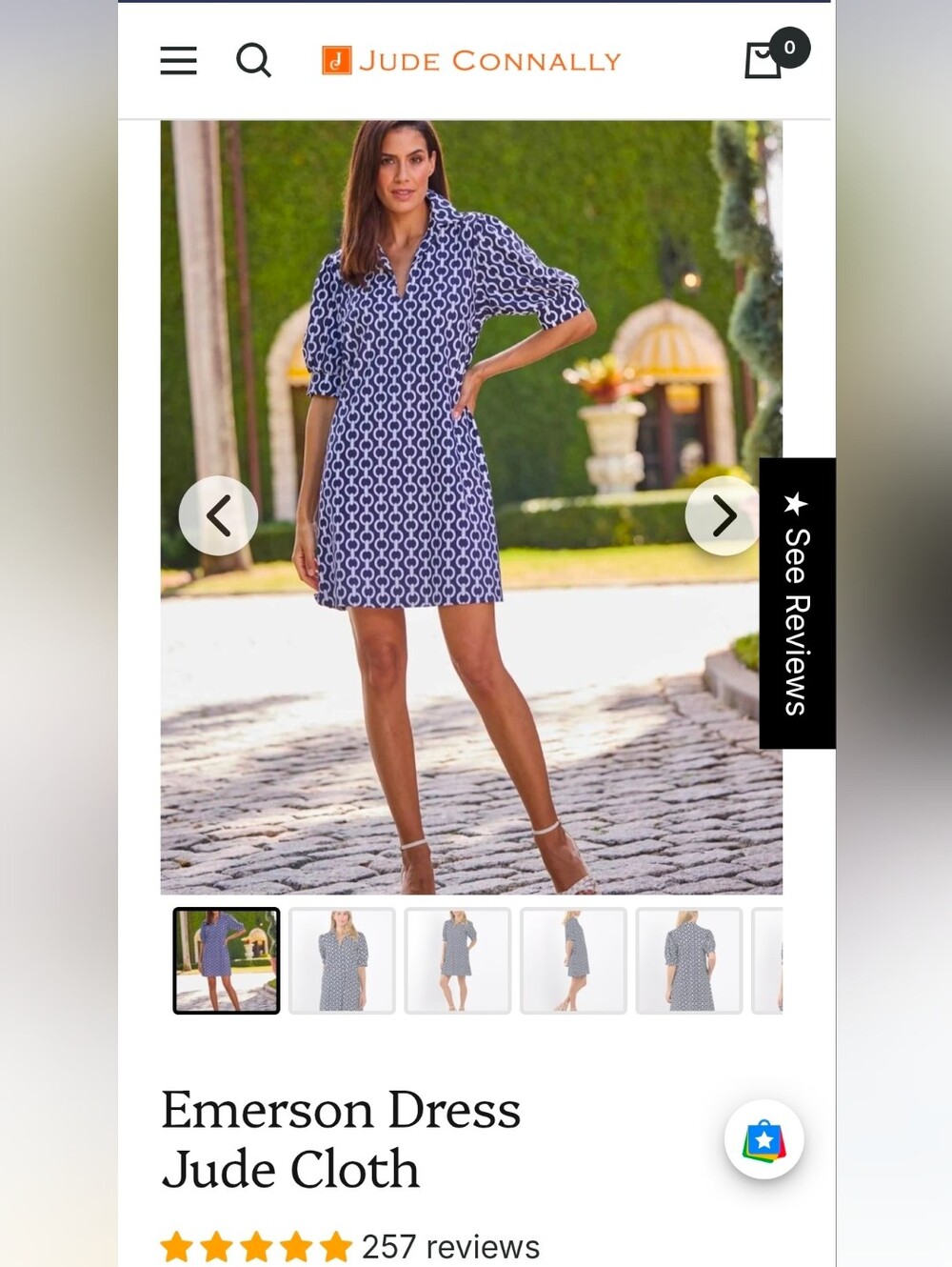 Jude Connally Emerson Chains Navy Dress - XS